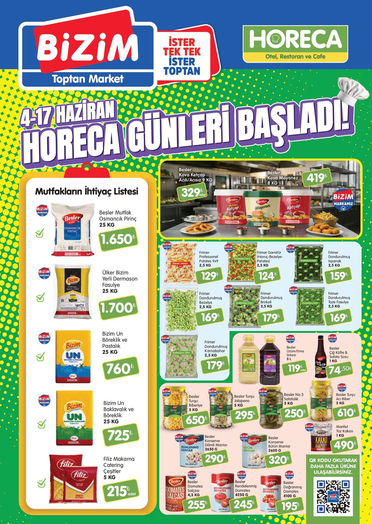 Geniş teklif yelpazesi